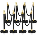 Crowd Control Stanchion, Waterproof and Rustproof Stanchion Set for Theater Hotels Clubs Museums, 8PCS