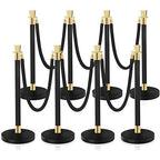Crowd Control Stanchion, Waterproof and Rustproof Stanchion Set for Theater Hotels Clubs Museums, 8PCS