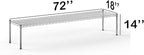 18''W x 72''L x 14''H Chrome Plated Wire Dunnage Rack | Off The Floor Storage