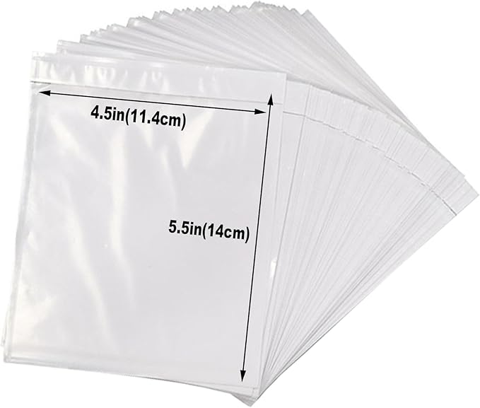 200 Pcs-4.5x5.5In Shipping Envelopes, Packing List Mailing Envelopes Clear Adhesive Shipping label sleeves Shipping Supplies for Small Businesses