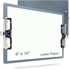 Aluminum Metal Clipboard Sturdy Stainless Hangable with Pen Holder Double Clip Board Size Letter A4 9" x 12.6" for School Office Business Medical Professionals Workshop Factory