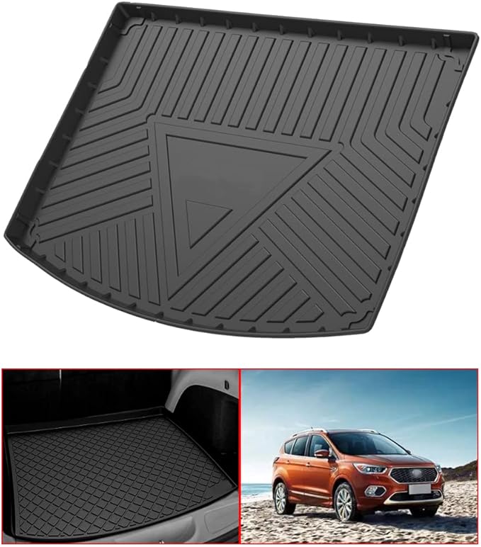 Escape Cargo Mat, All Weather Rear Trunk Tray Cargo Liners Protector Custom Fit Compatible with Ford Escape 2013-2019/Lincoln MKC 2015-2019 Models, 3D Waterproof Durable Odorless Flexible Accessories