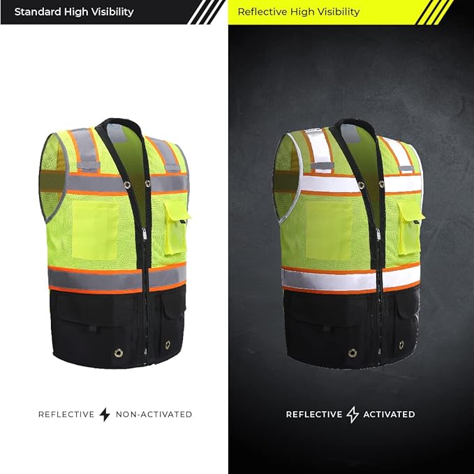 Shine Bright Safety Vest - High Visibility with Reflective Straps and Pockets – Premium, Soft, Durable, and Breathable