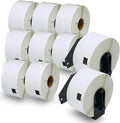 BETCKEY - Compatible Large Address Labels Replacement for Brother DK-1208 (1.4" x 3.5"), Use with Brother QL Label Printers [10 Rolls + 2 Reusable Cartridges]