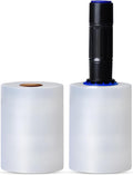International Plastics Co. 5" Plastic Stretch Film Wrap with Extended Handles 1200ft Each 500% Stretch Clear Cling Durable Adhering Packing Moving Packaging Heavy Duty Shrink (5", 2 Pack)