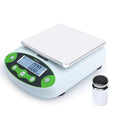 U.S. Solid Digital Analytical Balance 1kg x 0.01g, High Precision Lab Scale, 500g Calibration Weight, 10 Weighing Units, AC 100V-240V & DC 9V, Piece Counting