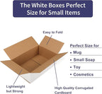 Shipping Boxes 9X6X3 Set of 40, White Corrugated Cardboard Box for Mailing Business Packaging