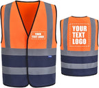 AYKRM 12 colour High visibility viz vest hi vis viz reflective work construction safety vest (XS-8XL)