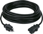 Clear Power 50ft Oil Resistant Heavy Duty Extension Cord 14/3 SJTOW, 3 Prong Grounded Plug, 15-Amp Power Cord for Farms and Ranches, Black, DCOC-0083-DC