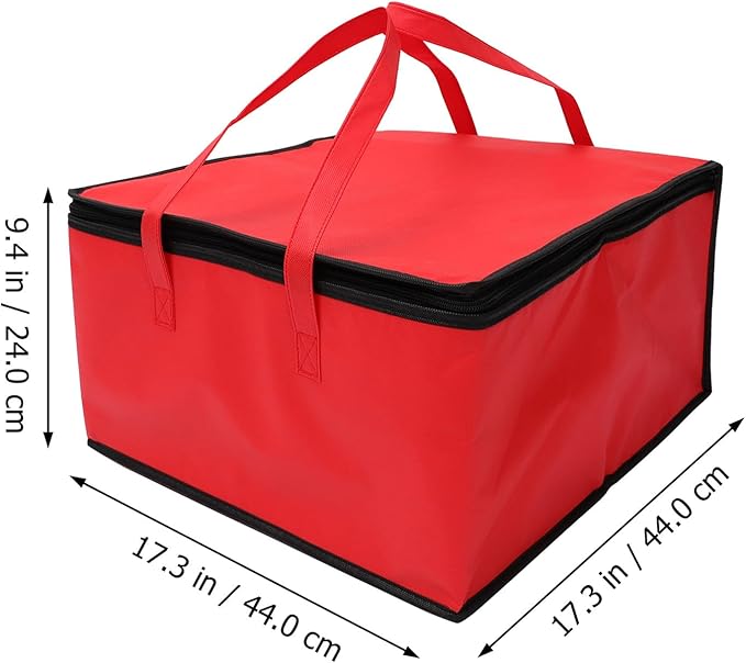 PRETYZOOM Insulated Bag for Food Packing, Large Capacity Pizza Packing Bags for Hot And Cold Food, Reusable Warming Carrier for Holiday, Picnic, Family Gathering