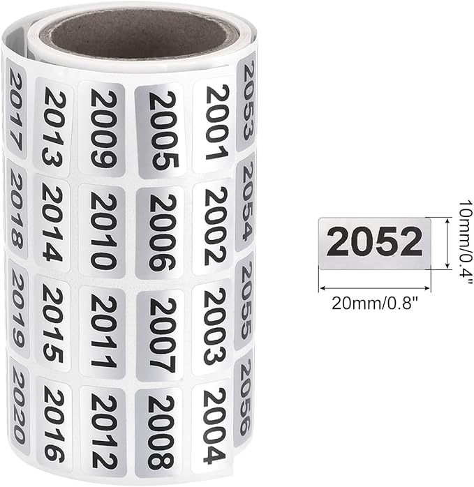 MECCANIXITY 2001 to 3000 Consecutive Number Stickers Inventory Label Black Numbers for Office Warehouse Numbering Classification