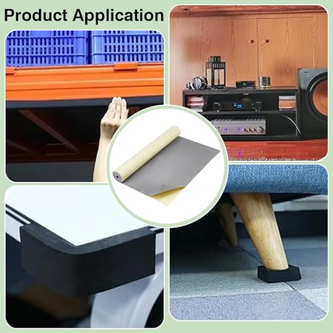 BENECREAT 78.7x15.7 Inch Light Grey Self-Adhesive EVA Foam Roll, 1mm Thick Sticky Upholstery Foam Sheets Craft Foam Sheet for Scrapbooking Crafts, Cosplay Model, Cushion Furniture