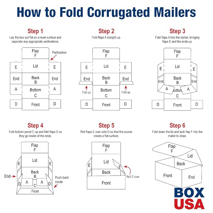 BOX USA Shipping Boxes Small 6"L x 6"W x 6"H, 50-Pack | Corrugated Cardboard Box for Packing, Moving and Storage