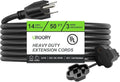 Outdoor Extension Cord Waterproof 50 FT, Black 14/3 SJTW Heavy Duty, Flexible 100% Copper 3 Prong Extension Cord for Lawn, Garage,UL Listed