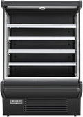 Food Refrigerated Display Case for Commercial Bakery Pastry Front Open Air Refrigerated Display Cooler Case, Movable Shelves and Adjustable Legs, 36~41℉ (61.4 Inches, Black)