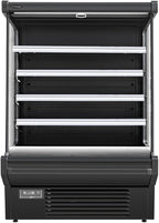 Food Refrigerated Display Case for Commercial Bakery Pastry Front Open Air Refrigerated Display Cooler Case, Movable Shelves and Adjustable Legs, 36~41℉ (61.4 Inches, Black)