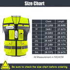 Safety Vest High Visibility Reflective Construction Vest for Men Women