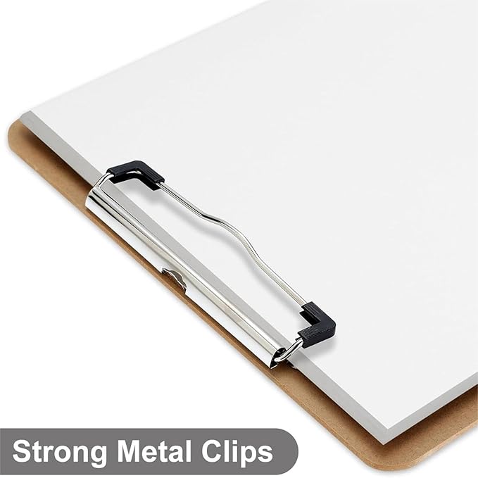 2 Pack Hardboard Office Clipboards - 11x17 Inches, Low Profile Clip, Horizontal and Vertical Design - Ideal for Office, School, and Art Projects