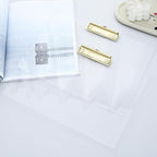 JIARI 2 Pack Clear Acrylic Office Clipboard A4 Letter Size 9.06" x 12.6" (Gold Horizontal)
