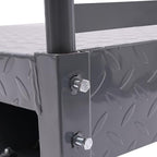 Gray Heavy Duty U-Boat Platform Truck Cart - 2000LBS Capacity 15.7x64.6in Steel Flatbed with 6 Casters, Foot Brake & Removable Handles for Warehouse/Storage Room
