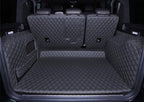 Trunk Mat Compatible with Mercedes G Class W463 G350 G500 G55 G63 2007-2018 Full Coverage 3D Laser Measured Rear Cargo Mat+Backrest Mat+Both Sides Panel Black w/Black Stitching