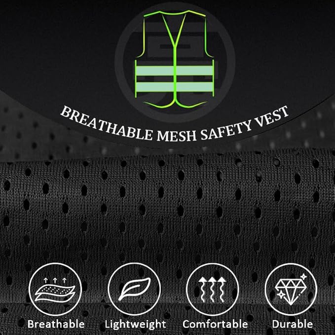BeautyWill Custom Logo Safety Vest Class 2 High Visibility Reflective Vest for Men - Personalized Logo Team Vest