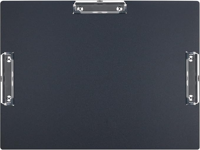 Acocony 11x17 Clipboard Three Clip Super Tough Extra Large Clipboard PP Plastic Not Fragile 11 x 17 Clipping Board Black Pack of 1