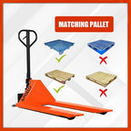 APOLLOLIFT Scissor Pallet Trucks, Manual Pallet Jack, 2200lbs Capacity Pallet Lift, 45" Lx21 W Fork, 31.5" Raised Height, Suitable for Open Bottom Pallets