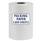 BOX USA Packing Paper Roll 1440'L x 20"W - 1,000 Sheets 17” Long Equivalent - Large White Newsprint for Shipping, Packaging, Storage and Moving Supplies