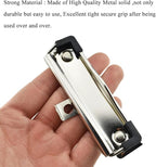 HAHIYO 3.94 Inches Metal Clipboard Clips with Rubber Grips 6 Pack Mountable Sturdy Strong Springs with Rivets Document File Wood Plastic Clips Board for Office School Home