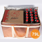 Bodaon 2-Pack Insulated Pizza Delivery Bags, XXX-Large Commercial Food Delivery Insulation Bag for Hot/Cold Food, Large Capacity Reusable Warming Bag, Gold