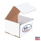 Box USA BM664 6"L x 6"W x 4"H, White (Pack of 50)