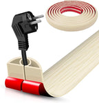 Floor Cord Cover Self Adhesive Cord Hider,10FT Cable Management, Extension Strip Protector for Wires, Prevent Cable Trips for Offices, Gyms, Exhibitions Cavity:0.3"(W) x 0.28"(H) Yellow Wood