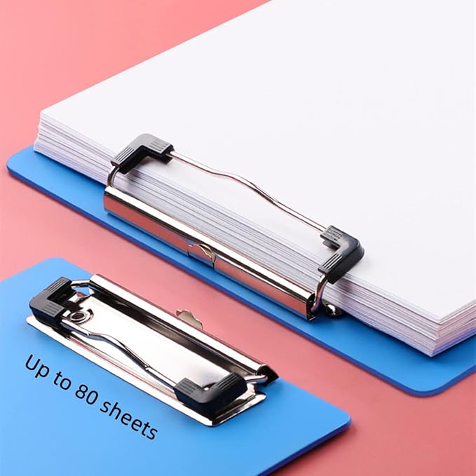 Plastic Clipboards, 6 Packs A4 Size Clip Boards, Paper Clips, Nursing Clipboard, Paper Clip Holder, Writing Board, Document Holder