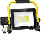 10000 Lumen LED Work Light: Portable Work Light with 6FT Cord - IP66 Waterproof Flood for Indoor/Outdoor Job Site Workshop Construction Garage Lighting, Tool Gifts for Men, Dad, Him