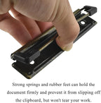 HAHIYO 4.72 Inches Vintage Bronze Metal Mountable Clipboard Clips - 5 Pack, Durable Spring Loaded Clip with Rubber Grips and Rivets Document File Wood Plastic Clip Board for Office School Home