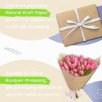 PerkHomy 30" x 2,400" (200') Brown Kraft Paper Roll for Craft Bulletin Board Paper Art Table Covering Crafting Gift Wrapping Bouquet Packing Parcel 70GSM 50LB (Brown, 30" x 200')