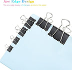 Medium Binder Clips, 72 Pack, 1 Inch, Standard 25mm, Black, Small Fold Clamp, Capacity 0.47 Inch, Metal Paper Clips, Office Clips, School & Home Use