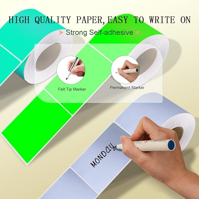PARLAIM Large 5 x 3 inch Rectangle Color Coding Sticker, Writable Square Color Code Label for Moving Box (250pcs Silver)