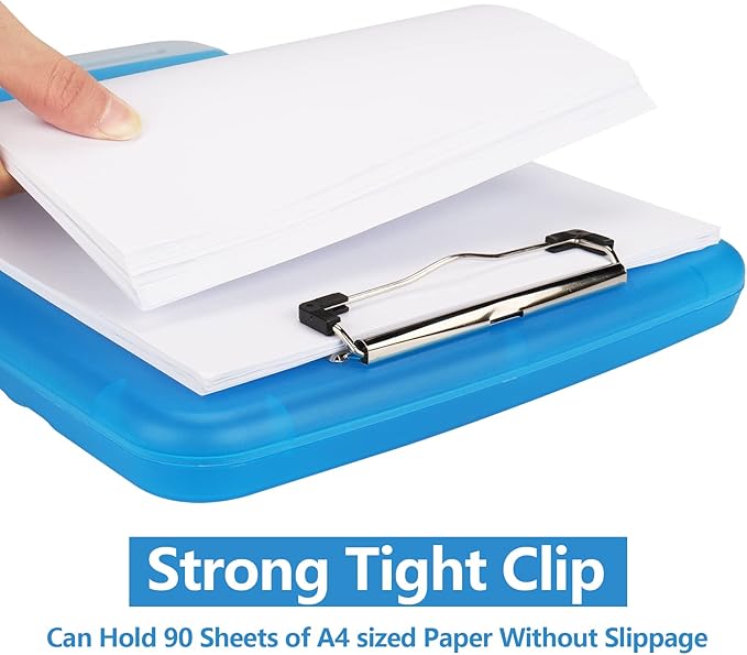 SFLHHDM Clipboards with Pen Holder, Legal Size Nursing Clipboard with Storage, Plastic Clip Board for Writing, Lightweight Cute Clipboard Storage with Low Profile Clip for Work, Office