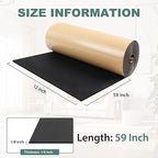 FONUNO Foam Padding Sheets with Adhesive Foam Insulation Neoprene Sheets Closed Cell Insulation Neoprene Rubber Roll for Gaskets Liner Crafts DIY Projects, Black, 12" Wide x 59" Long x 1/8" Thick