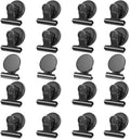 Strong Magnetic Clips, 20 Pack, 1.57 Inch, 40 mm, Black, Refrigerator Magnet Clips, Large Clip Magnets, Office Supplies, Photo Displays