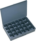 Durham 202-95 Gray Cold Rolled Steel Small Scoop Box, 13-3/8" Width x 2" Height x 9-1/4" Depth, 24 Compartment