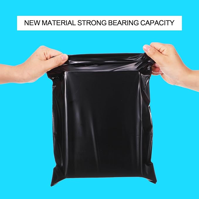 Outus 120 Pcs Poly Mailer Envelope 4 Sizes Shipping Bags Self Adhesive Clasp Envelope Self Adhesive Tear Proof Mailing Covers(8 x 12 In, 10 x 14 In, 13 x 18 In, 15 x 20 in,Black)