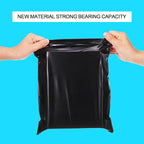 Outus 120 Pcs Poly Mailer Envelope 4 Sizes Shipping Bags Self Adhesive Clasp Envelope Self Adhesive Tear Proof Mailing Covers(8 x 12 In, 10 x 14 In, 13 x 18 In, 15 x 20 in,Black)