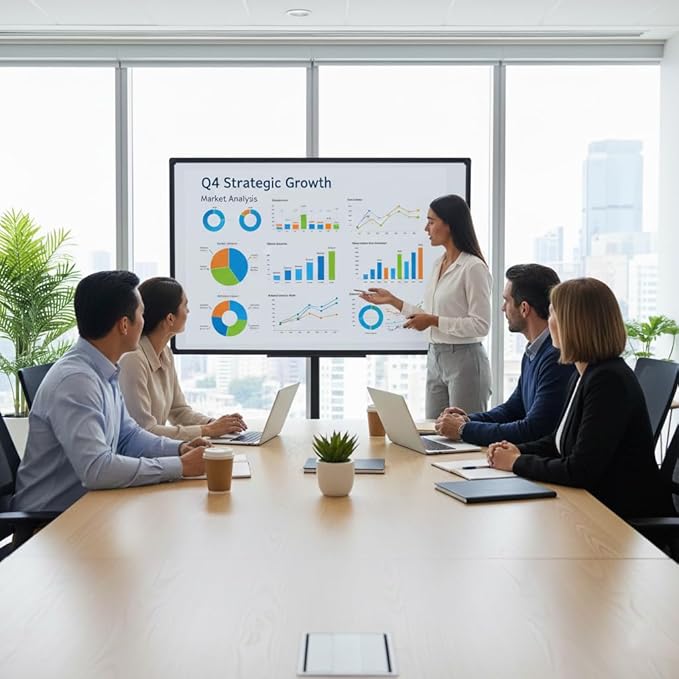 Large Magnetic White Board 60" x 48" Wall Mount Dry Erase Board with Pen Tray for Home Office Classroom Usage, Black Aluminum Frame