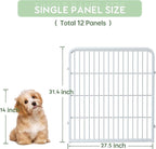 ZXMOTO Decorative Garden Fence 12 Pack 32in (H) x 28ft (L) with Lock,Metal Wire Fencing Border Animal Barrier,Flower Edging for Yard Landscape Patio Outdoor Decor