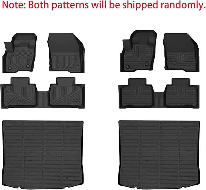 KELCSEECS® Floor Mats & Cargo Liner Custom for Ford Edge 2015-2024 & Ford Edge ST 2019-2024 All Weather Protection TPE Floor Liners Front& Rear Row Full Set Accessories Black