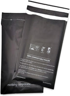 Plant-Based Shipping Mailers 6x9 inch - Package Envelopes, Double Sealing Poly Mailers, Strong Mailing Pouches For Small Business, Clothing Shipments, Easy Instructions - 100 Pack