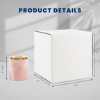 Golden State Art, 7x7x7 White Shipping Boxes, 28 Pack, Square 7" Mailing Box for Small Business, Cube Gift Hat Packaging Box